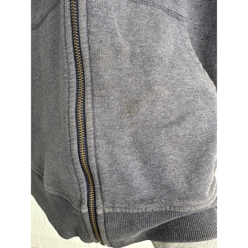 Patagonia Full Zip Hoodie Gray Logo Sweatshirt Men's Large Distressed - Picture 6 of 6